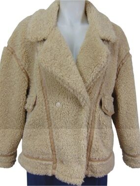 NWT Teddy Sherpa Jacket Women’s Small Cozy Faux Shearling Coat